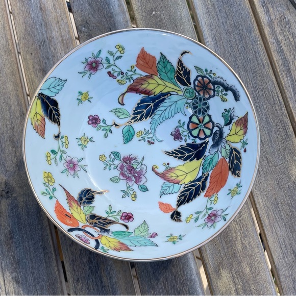 Vintage Tobacco Leaf Chinoiserie Bowl - Picture 5 of 7